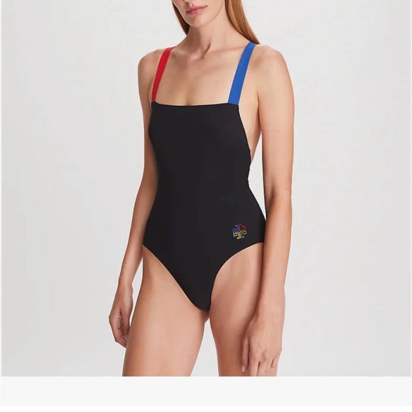 Tory Burch colorblocked Strappy Women's Swimsuit New